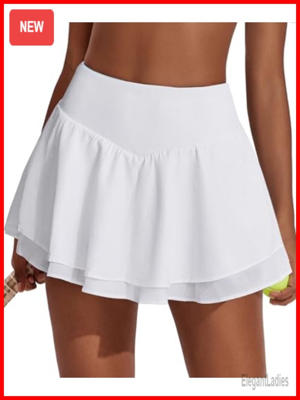 PINSPARK Womens Tennis Skirt Pleated High Waisted Golf Skort 3 Pockets